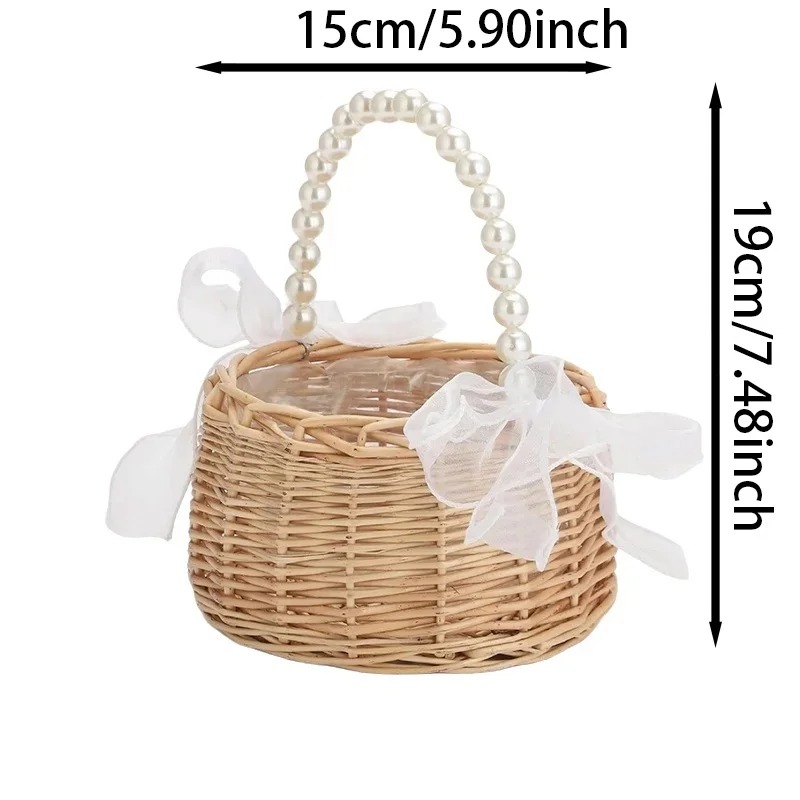 Parelhandvat Rotan Bloemenmand - Gardening Tools Girls recensie en prijs